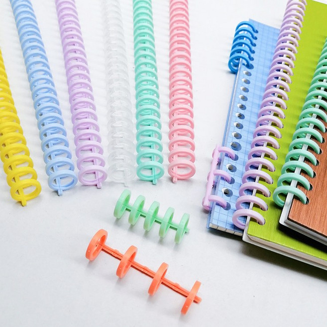 30공 루즈링 12mm 바인더링 11색 셀프 제본 똑딱링 루즈리프 칼타공기, 8스카이