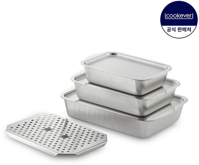 쿡에버 신밧드 일반형 4종 세트 소+중+대+선반 대, 1개