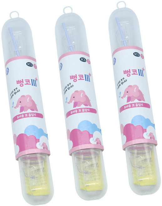 코끼리 뻥코3 플러스 콧물 쏙 유아 콧물흡입기, 3개