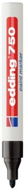 에딩펜 750 페인트마카 흑색 2-4mm-개(1개입), 1색