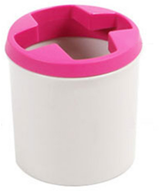 창신리빙 유니크 원형 펜슬 홀더 정리함 연필꽂이, 1개, 핑크