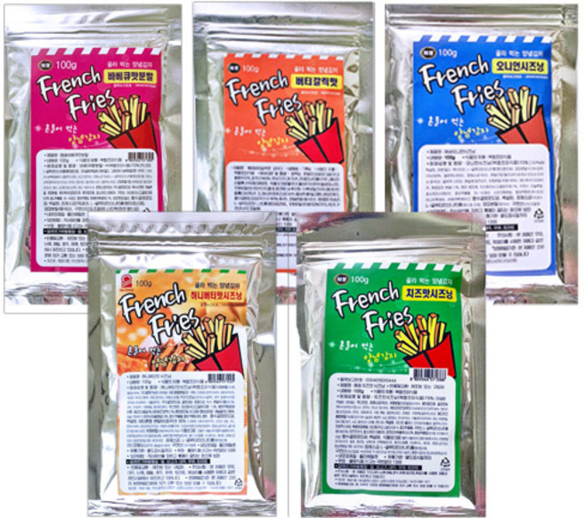 골라먹는 재미 5가지맛 만능 분말 시즈닝 100g X 5종, 1세트, 500g