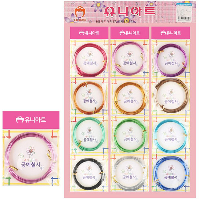 유니아트 내가만드는 공예철사 3.0mm (색상혼합) (12개입) (1판)_000gf