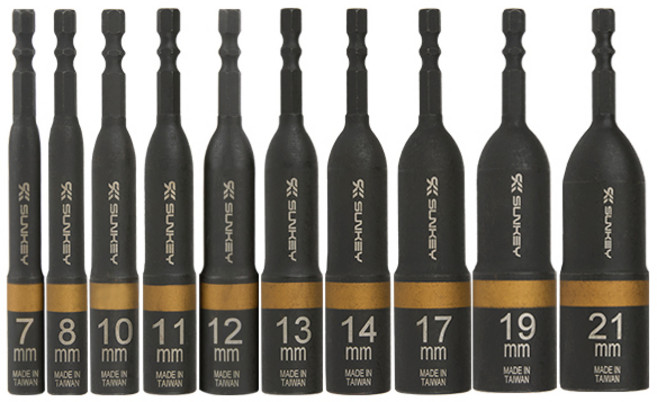 일체형 육각 롱비트소켓 임팩드라이버 복스알 고경도강 크롬몰리브덴 한국유럽호환 (7mm-21mm), 1개