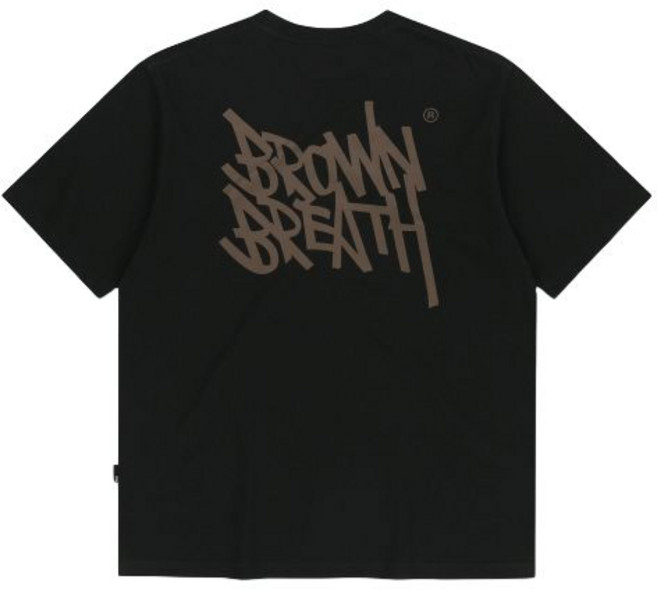 국내매장상품 BROWNBREATH 브라운브레스 반팔티 TAG TEE - BLACK 395715