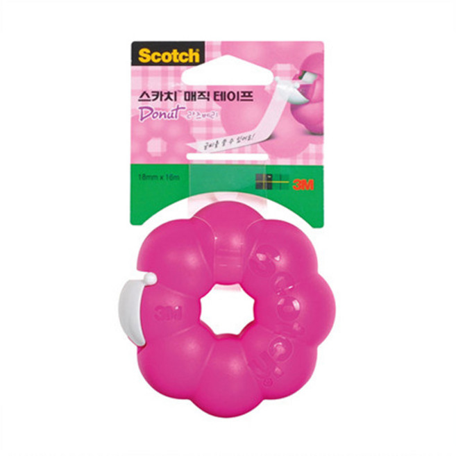 3M 매직테이프 링도넛 테이프 +연필1P, 라즈베리+연필1P증정, 1개