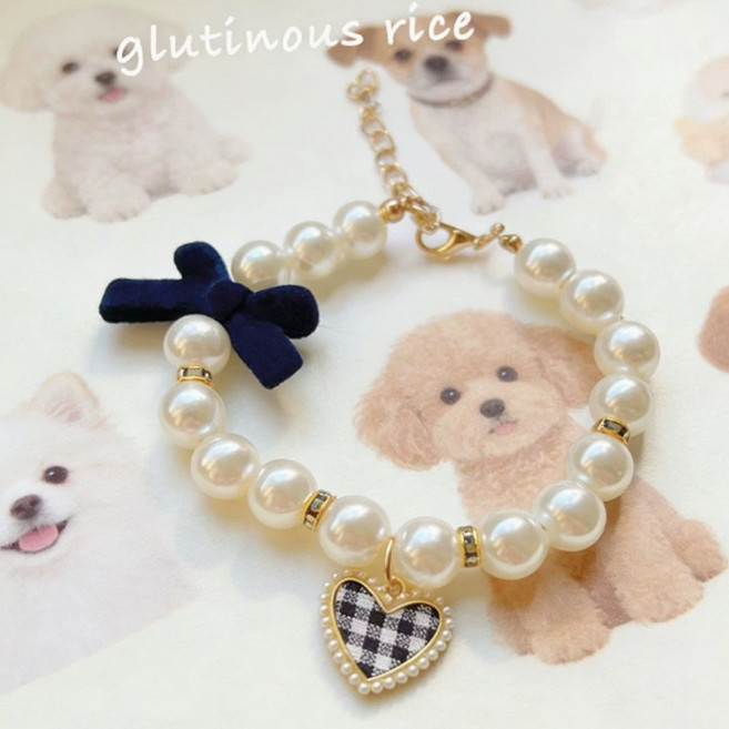 리노아 반려동물 선물 목걸이 펫 액세서리 고양이 강아지 공용 귀여운 장식 촬영 소품, 1개, 03블랙