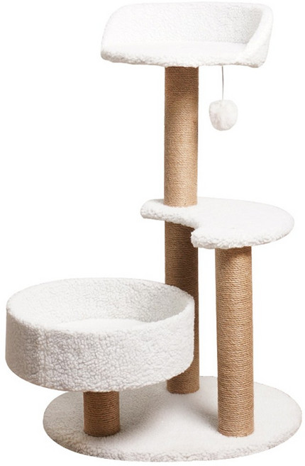 우아지오 고양이 캣타워, 1세트, 화이트