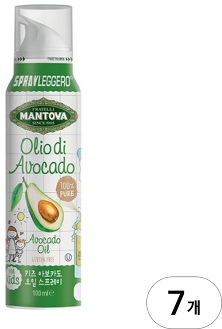 만토바 키즈 오일 스프레이, 기버터, 100ml, 7개