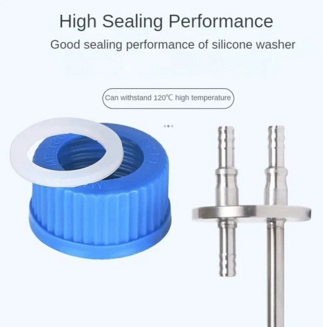 GL45 리필 병 뚜껑 단일 측면 확장 캡 스테인레스 스틸 먹이 액세서리 시약, 02 200mm Double Side