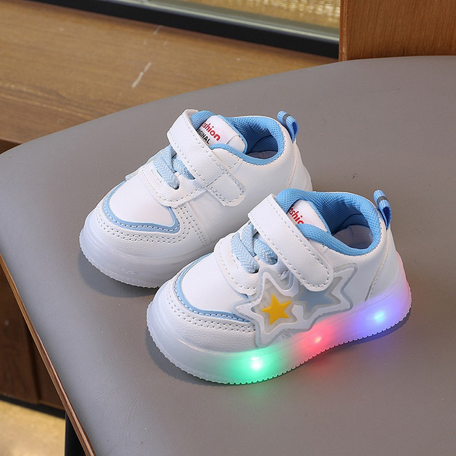 Annie 兒童星星亮燈學步鞋，寶寶發光童鞋，男女童運動休閒鞋