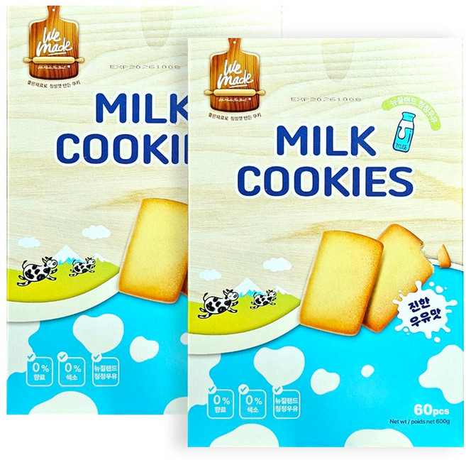 위메이드 밀크쿠키, 600g, 2개