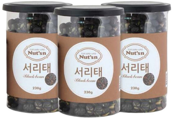 유토피아건강간식 안딱딱한 볶음서리태(C) 원터치캔 1+1 검은콩 쥐눈이콩 볶은서리태 볶은콩 볶음콩, 1개, 175g