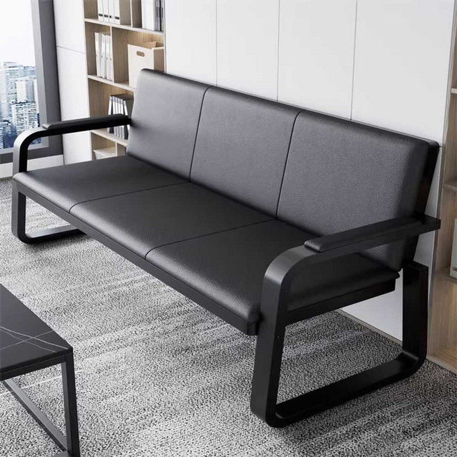 대기실 의자 병원 리셉션 벤치 체어 3인 모던 로비 약국 공항 소파, 01. 블랙 1인용