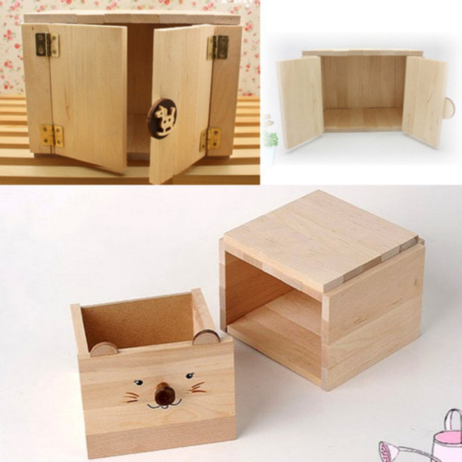 목공체험 목공예키트 나무 서랍장 수납함 만들기 DIY 목공수업 재료 활동 초등 중학생, 고양이서랍함