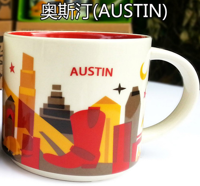 머그컵 시티 뉴욕 2종택1 미니59ML 59ML YOU 컬렉션, 오스틴(AUSTIN) 무퇴, 1개