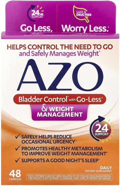 절실히 몸관리가필요한시기 AZO Go-Less® 및 체중 관리 함유 Bladder Control® 캡슐 48정 프리미엄할인상품입니다, AZOGoLess및체중관리함유BladderControl, 1, 48 - 쿠팡