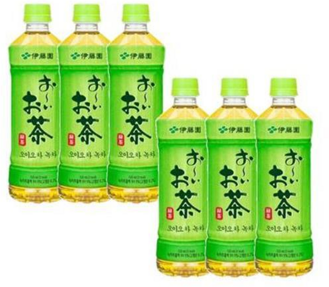 농심 오이오차녹차 회사 탕비실 페트 음료 차, 525ml