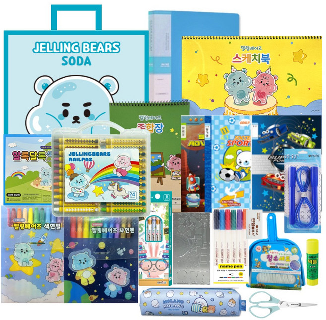 젤링베어즈 문구세트, BEST 문구세트 20종, 젤링베어즈-소다, 1개