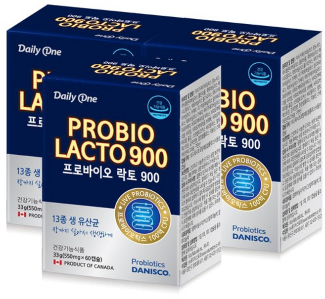 데일리원 프로바이오 락토 900, 60정, 3개