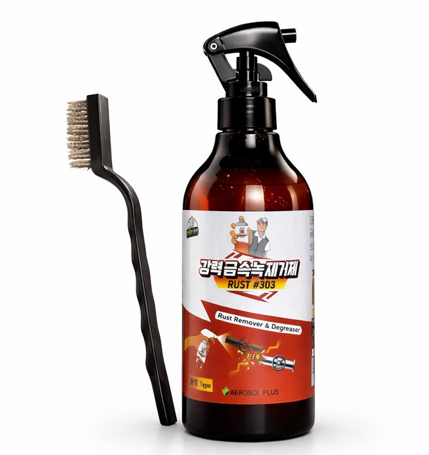 탁월한선택 강력 금속 녹 제거제 + 브러쉬 증정 빠르고 간편한 녹제거제, 1개, 300ml