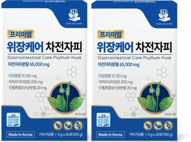 위장케어 차전자피 식이섬유 미네랄 비타민 위건강 장건강 유산균 위장영양제, 2개, 100g - 쿠팡