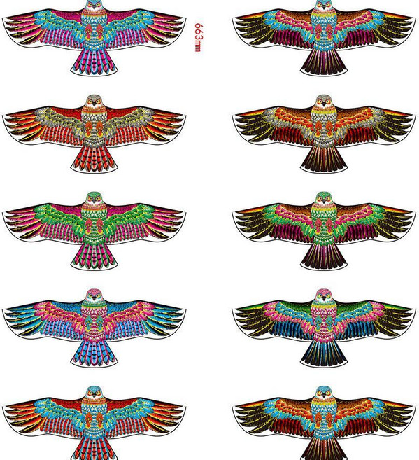 老鷹風箏 兒童小孩成人網紅風箏 微風易飛, 1個, 1.5米老鷹顔色,僅風箏不含綫輪