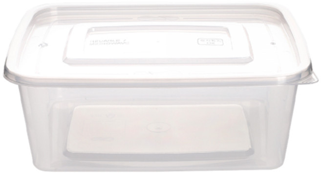 투명 사각 밀폐용기 1.5L, 1세트, 50개