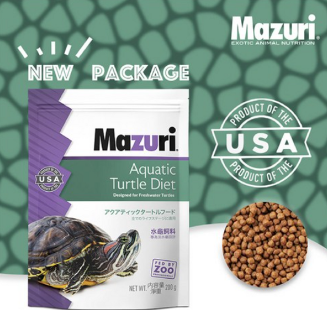 미국 정품 마주리 수생 거북이 사료 200g, 1개