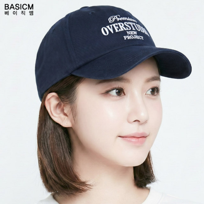 [국산] 볼캡 오버 스튜디오 자수 야구모자 남녀공용 데일리 캡모자