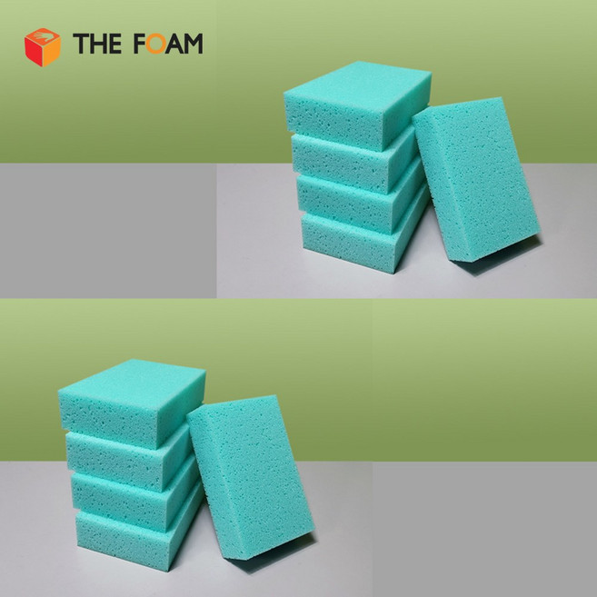더폼 그린 타일 메지 스펀지 소프트타입 해면스펀지 대형 L_5x13x20cm / 5개 세트 묶음, 5개 2세트 총10개