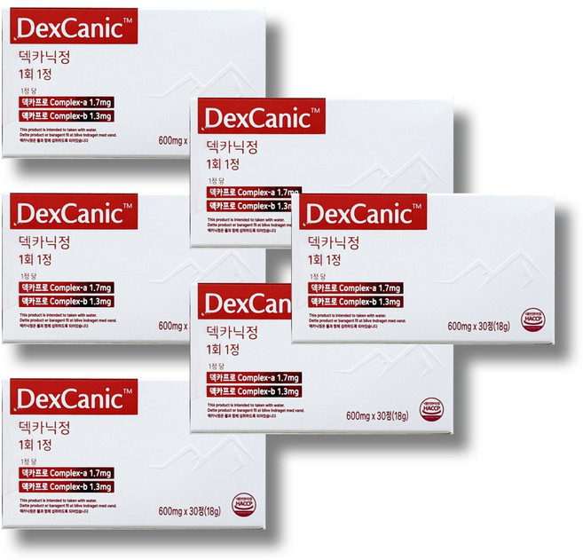 덱카닉정 dexcanic, 6박스, 30정