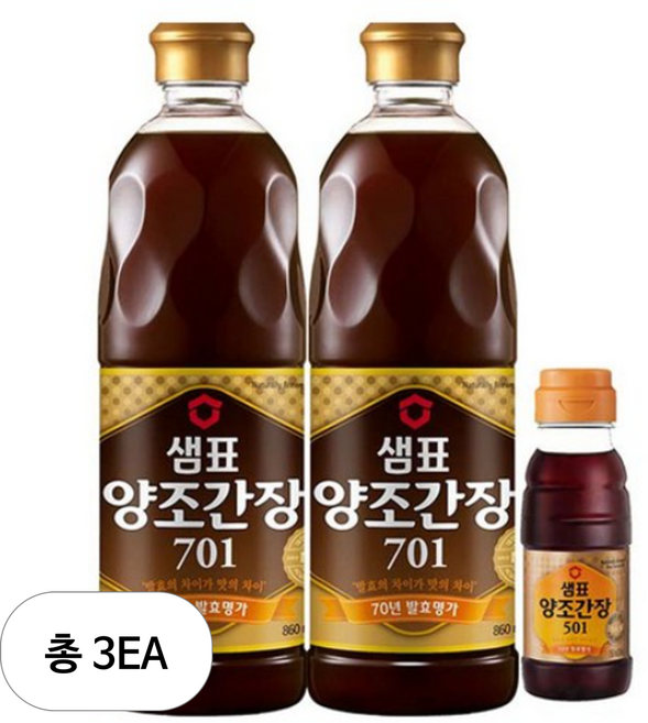 샘표 양조간장 701 860ml 2개 + 501 150ml, 3세트