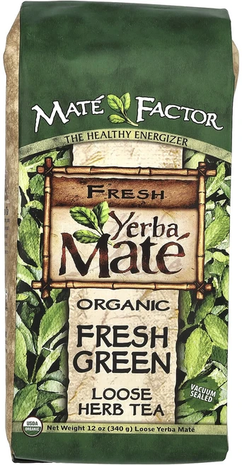 Mate Factor 유기농 예르바 마테 루즈 허브티 프레시 그린 340g(12oz), Mate Factor 유기농 예르바 ..., 340g, 1개, 1개입 - 쿠팡