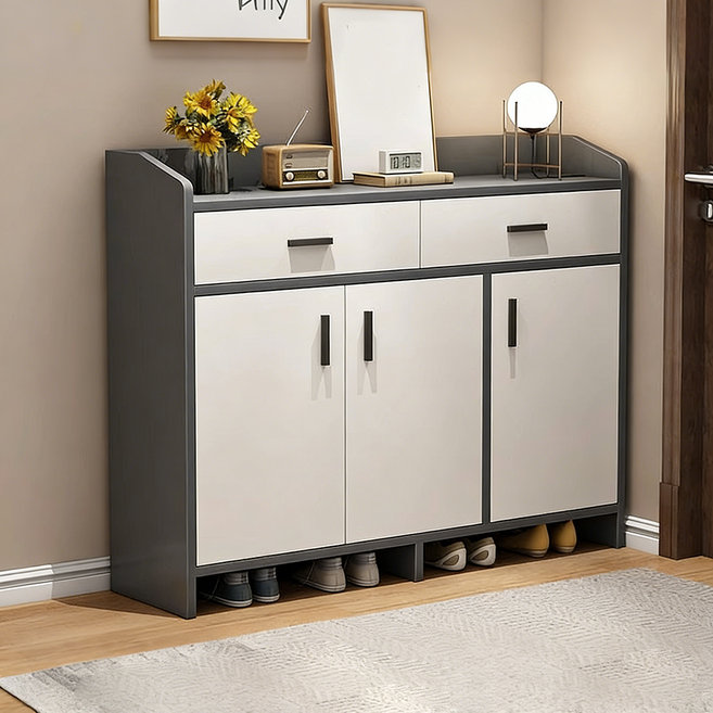 모던 신발장 수납장 현관 정리 다용도 캐비닛 서랍형, 3단, C02