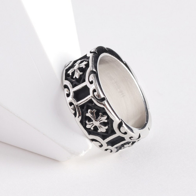 VARAM 써지컬316L스틸 엔틱 유화 볼드 아르비온 디자인 반지