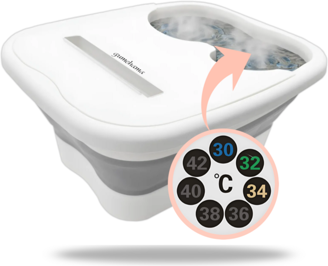 구매하마 접이식 습식 발 족욕기 수온표시, 1개