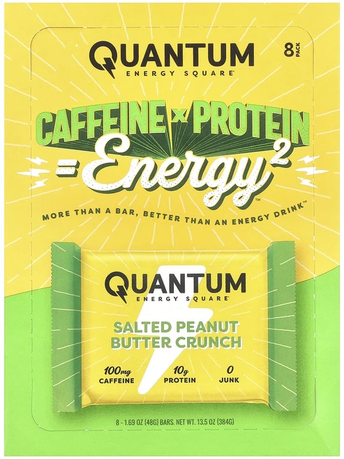 지금 곧 품절됩니다 Quantum Energy Square 솔티드 피넛 버터 크런치 바 8개 각 48g(1.69oz) 서둘러주시면 감사하겠습니다, QuantumEnergySquare솔티드피넛버터크런치바 - 쿠팡