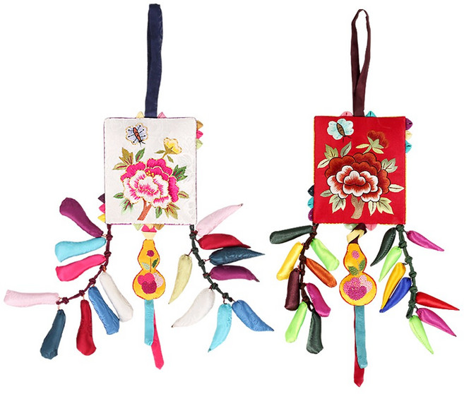 사각목단노리개 괴불노리개 전통노리개 고급노리개