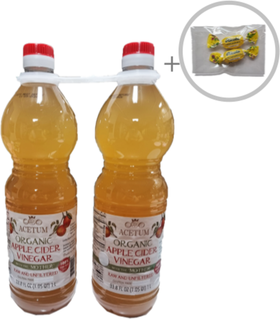 코스트코 사과식초 ACETUM 유기농 사과식초 2L + 리콜라레몬캔디증정, 1개