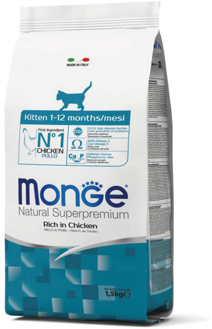 [CAT]몬지 내추럴 슈퍼프리미엄 키튼 치킨 10kg /12개월 미만의 어린 고양이, 1개, 닭