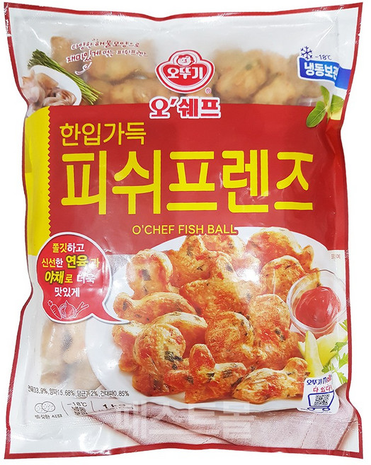 오뚜기 오쉐프 한입가득 피쉬프렌즈, 1개, 1kg