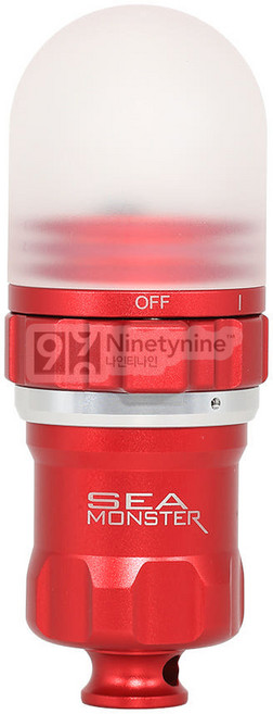 씨몬스터 시그널 라이트 SM-3600 레드 스쿠버 다이빙랜턴 수중 손전등 방수 해루질, LED-화이트