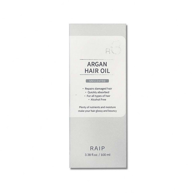 RAIP R3 菁粹摩洛哥堅果油 免沖洗滋養柔順護髮油, 1個, 100ml, 純粹無香(灰)