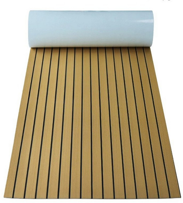 요트바닥재 캠핑카 바닥매트 미끄럼방지 평탄화 개조 방수매트 시트지 티크 해양 시트 배, 금색검정 240x17cm, 기본 차종