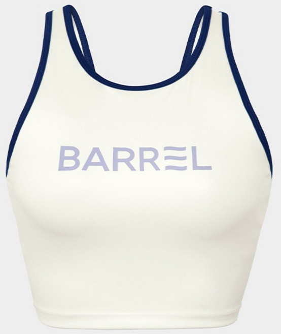BARREL 撞色設計泳裝上衣, 象牙白,100/XL