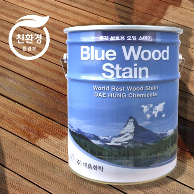 오일스테인 투명 데크 방부목 목재 친환경 오일스텐 16L 투명 컬러 방부 방수 테라스 울타리 목조주택 페인트 칠, 16리터, DHC-113 밝은오크, 1개