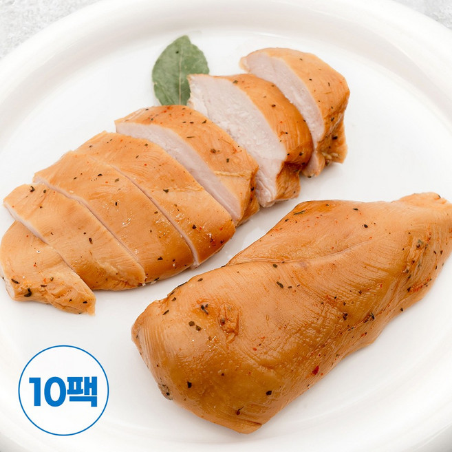 바로먹는 닭가슴살(훈제허브)100g*10팩 헬스 다이어트 식단, 10개, 100g