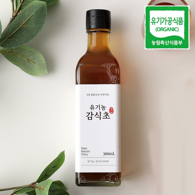 국산 유기농 3년숙성 감 식초 자연발효 원액, 300ml, 1개