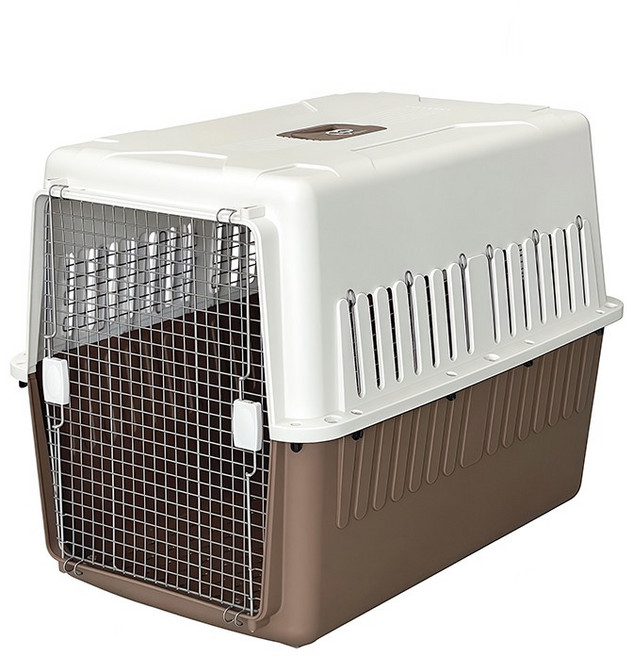 행복의품( 350plus ) 중형견 강아지 이동장 캐리어 kennel pet, 1개, 그레이